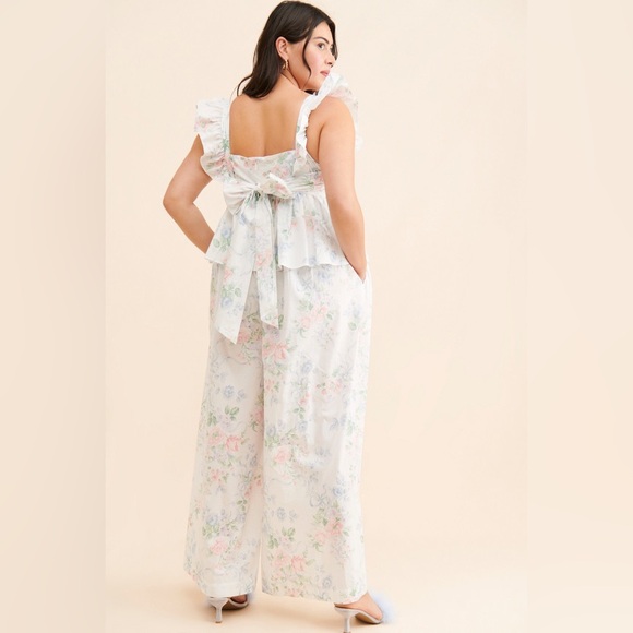 SELKIE x Anthropologie Weekender Wide-Leg Jumpsuit, EUC, Size L - Picture 6 of 8